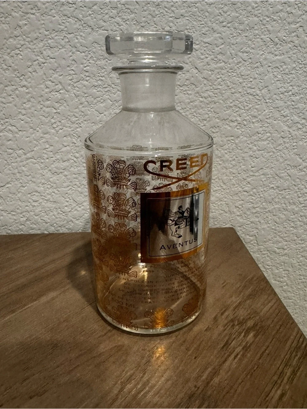 Creed aventus falcon Gold Glass Vase decanter- Aventus Inspired